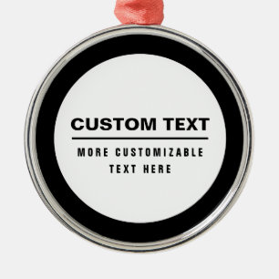 Fetter einfacher anpassbarer Textbaustein Ornament Aus Metall