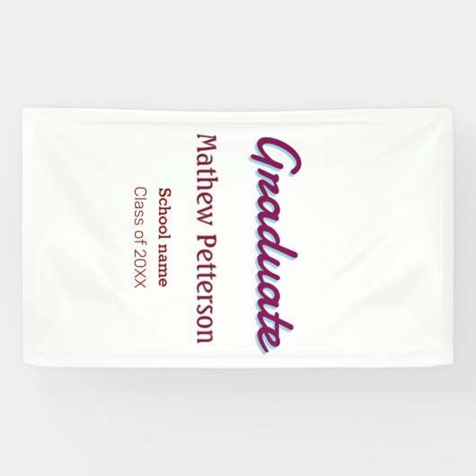 Fetter einfacher lila klassischer moderner Abschlu Banner (Horizontal)