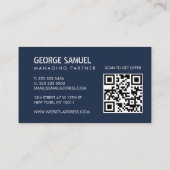 Fetter geformter Geschäfts-QR-Code Visitenkarte (Rückseite)