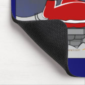 Fetter gehafteter Weihnachtstanzen-Cartoon Sankt Mousepad (Ecke)