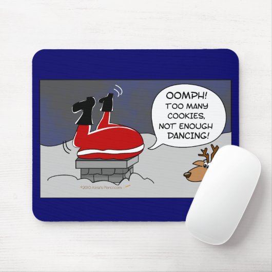 Fetter gehafteter Weihnachtstanzen-Cartoon Sankt Mousepad (Mit Mouse)