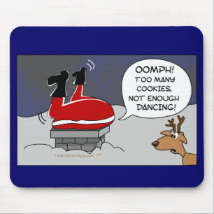 Fetter gehafteter Weihnachtstanzen-Cartoon Sankt Mousepad