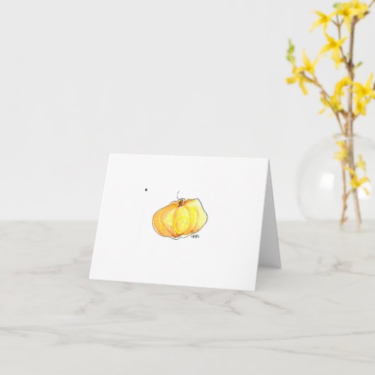 fetter Kürbis Karte (Gelbe Blume)