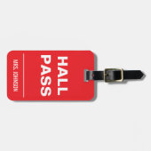 Fetter Lehrer-Hall-Pass – Klassenzimmer-Management Gepäckanhänger (Vorderseite horizontal)