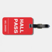 Fetter Lehrer-Hall-Pass – Klassenzimmer-Management Gepäckanhänger (Rückseite horizontal)