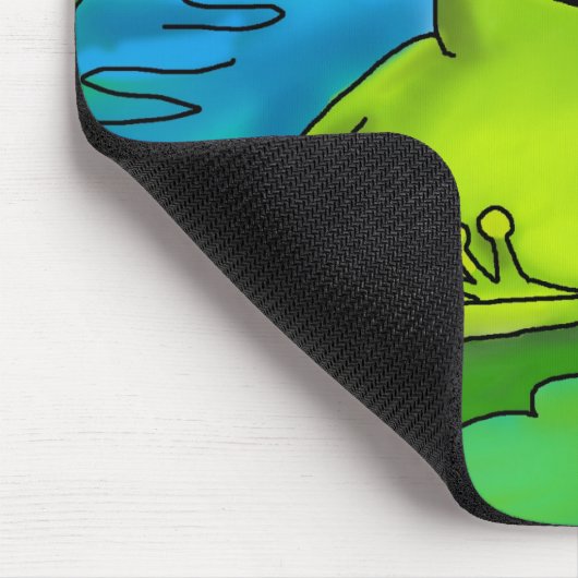 Fetter meditierender Frosch Mousepad (Ecke)