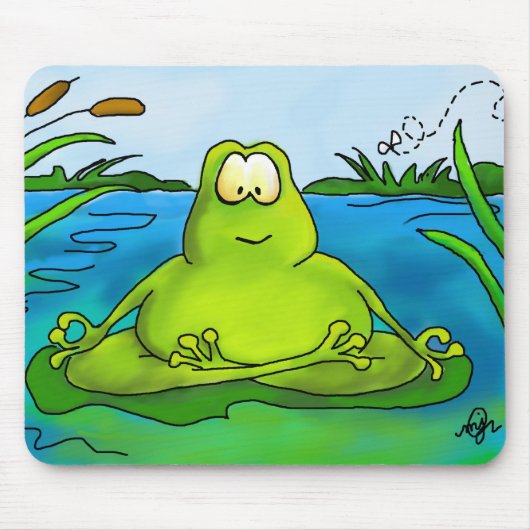 Fetter meditierender Frosch Mousepad (Vorne)