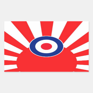 Fetter MOD-Target-Runde auf Burst Japan Rechteckiger Aufkleber