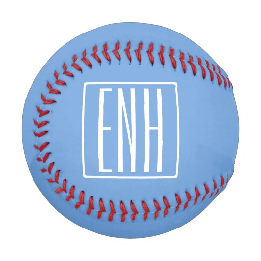 Fetter Moderner 3 Anfangsbuchstaben Monogramm | Sa Baseball (Vorderseite Links)