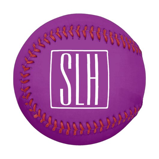 Fetter Moderner 3 Anfangsbuchstaben Monogramm | We Baseball (Vorderseite Links)