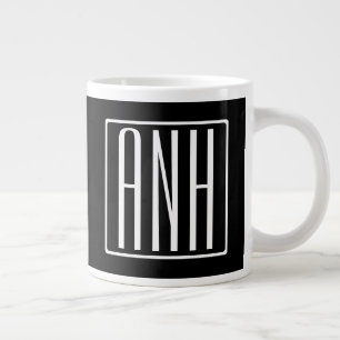 Fetter Moderner 3 Anfangsbuchstaben Monogramm We Jumbo-Tasse