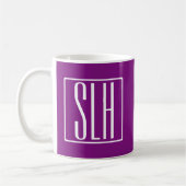 Fetter moderner 3 Anfangsbuchstaben Monogramm | We Kaffeetasse (Links)