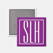 Fetter Moderner 3 Anfangsbuchstaben Monogramm | We Magnet (Vorderseite/Rückseite)