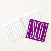 Fetter Moderner 3 Anfangsbuchstaben Monogramm | We Notizblock (Innenseite)