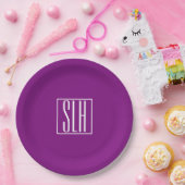 Fetter Moderner 3 Anfangsbuchstaben Monogramm | We Pappteller (Party)