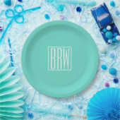 Fetter Moderner 3 Anfangsbuchstaben Monogramm | We Pappteller (Party)