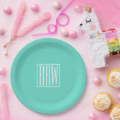 Fetter Moderner 3 Anfangsbuchstaben Monogramm | We Pappteller (Party)