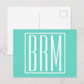 Fetter Moderner 3 Anfangsbuchstaben Monogramm | We Postkarte (Vorne/Hinten)