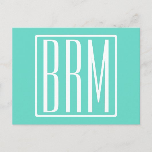 Fetter Moderner 3 Anfangsbuchstaben Monogramm | We Postkarte (Vorderseite)