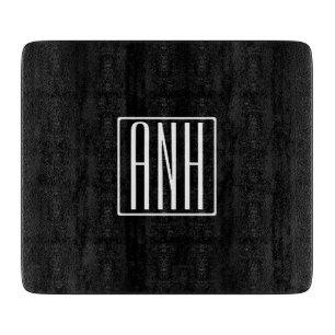 Fetter Moderner 3 Anfangsbuchstaben Monogramm   We Schneidebrett
