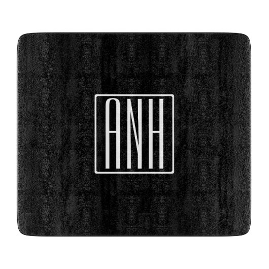 Fetter Moderner 3 Anfangsbuchstaben Monogramm | We Schneidebrett (Vorderseite)