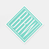Fetter Moderner 3 Anfangsbuchstaben Monogramm | We Serviette (Ecke)
