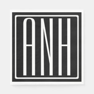 Fetter Moderner 3 Anfangsbuchstaben Monogramm We Serviette