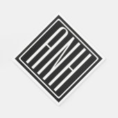 Fetter Moderner 3 Anfangsbuchstaben Monogramm | We Serviette (Ecke)