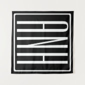 Fetter Moderner 3 Anfangsbuchstaben Monogramm | We Wandteppich (Vorderseite (Horizontal))