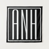 Fetter Moderner 3 Anfangsbuchstaben Monogramm | We Wandteppich (Vorderseite)
