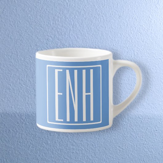 Fetter moderner 3-Buchstaben-Monogramm | Sanftes B Espressotasse