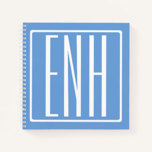 Fetter moderner 3-Buchstaben-Monogramm Sanftes B Notizblock