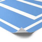 Fetter moderner 3-Buchstaben-Monogramm | Sanftes B Poster (Ecke)
