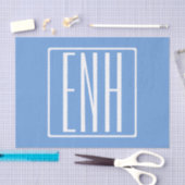 Fetter moderner 3-Buchstaben-Monogramm | Sanftes B Seidenpapier (Handwerk)