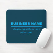 Fetter moderner Geschäftsname Vorlage | Blau Mousepad (Mit Mouse)