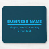 Fetter moderner Geschäftsname Vorlage | Blau Mousepad (Vorne)