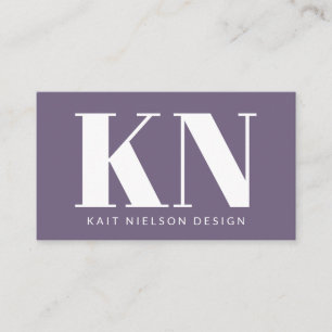 Fetter moderner Monogramm-Professional-Lila Visitenkarte