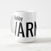 Fetter moderner personalisierter Name Kaffeetasse (Vorderseite Links)