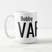 Fetter moderner personalisierter Name Kaffeetasse (Links)