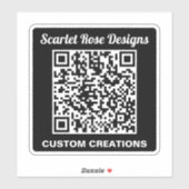 Fetter monochromer QR-Code wasserdichter Auto Aufkleber (Blatt)