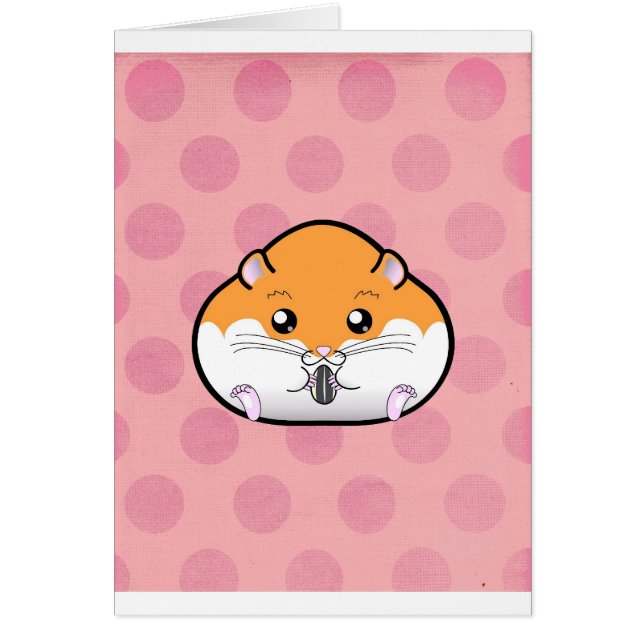 Fetter orange weißer syrischer Hamster (Vorne)