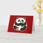 Fetter Panda Karte (Gelbe Blume)