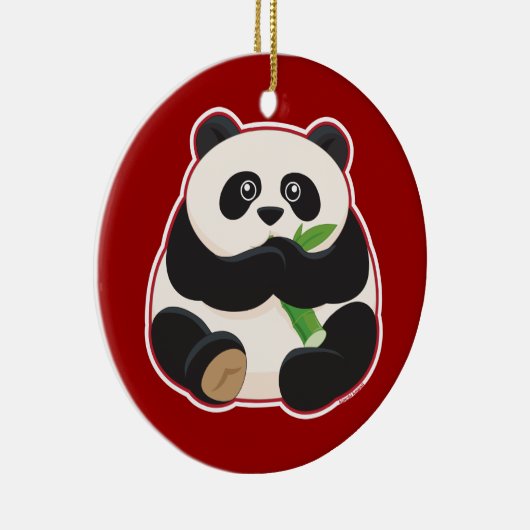 Fetter Panda Keramikornament (Rechts)