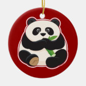Fetter Panda Keramikornament (Vorne)