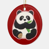 Fetter Panda Keramikornament (Links)