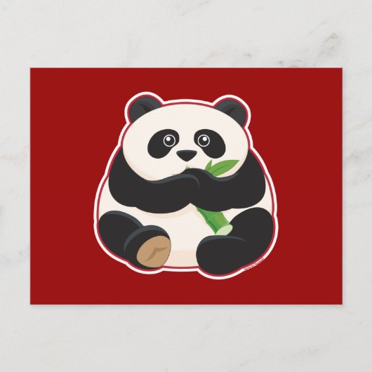 Fetter Panda Postkarte (Vorderseite)
