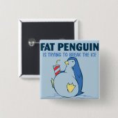 Fetter Penguin-Eisbrecher-Flair Button (Vorne & Hinten)