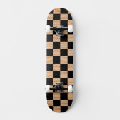 Fetter quadratischer Schachbrett-Skateboard-Deck-D Skateboard (Vorderseite)