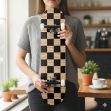Fetter quadratischer Schachbrett-Skateboard-Deck-D