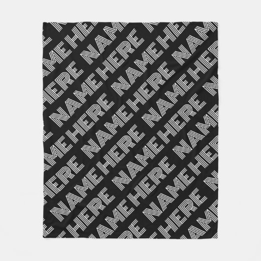 Fetter Retro-moderner Name oder Wortmuster Fleecedecke (Vorderseite)